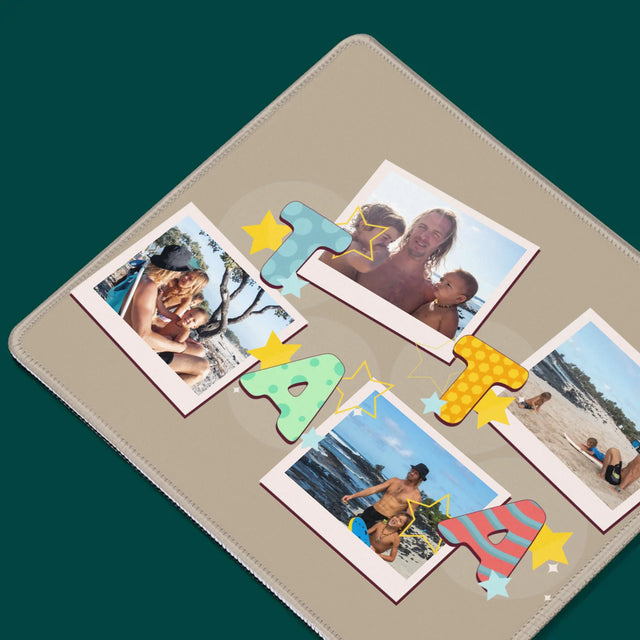Colaj De Fotografii: Litere Tată - Mouse Pad