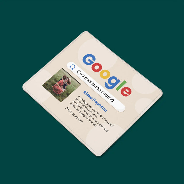 Fotografie Si Semnătură: Cea Mai Bună Mamă Rezultat Google - Mouse Pad