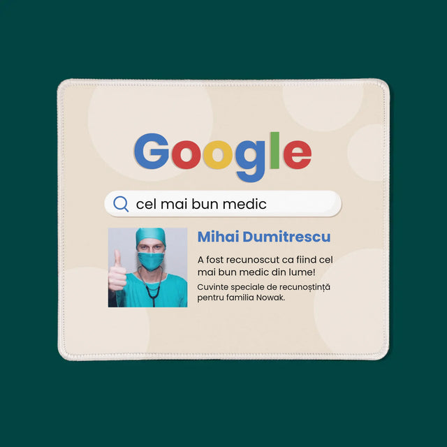 Fotografie Si Semnătură: Cel Mai Bun Medic Rezultat Google - Mouse Pad