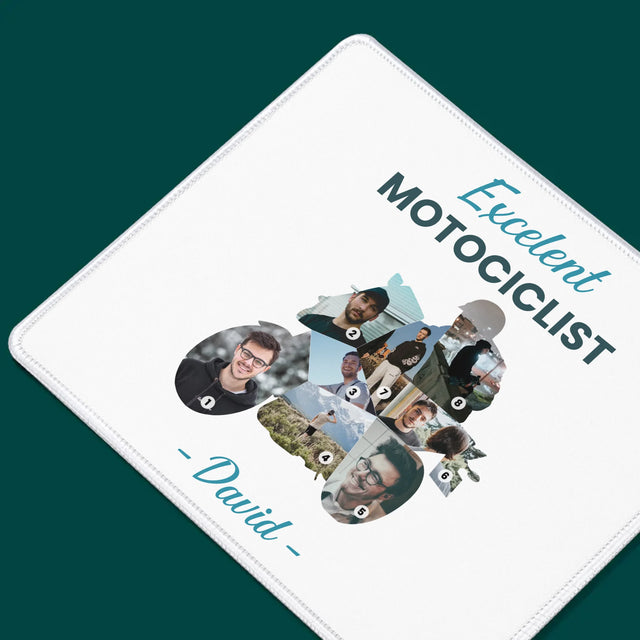 Formă Din Fotografii: Motociclist Excelent - Mouse Pad