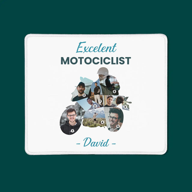 Formă Din Fotografii: Motociclist Excelent - Mouse Pad
