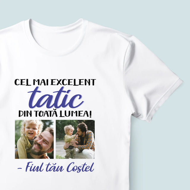 Colaj De Fotografii: Taticul - Tricou Pentru Bărbați