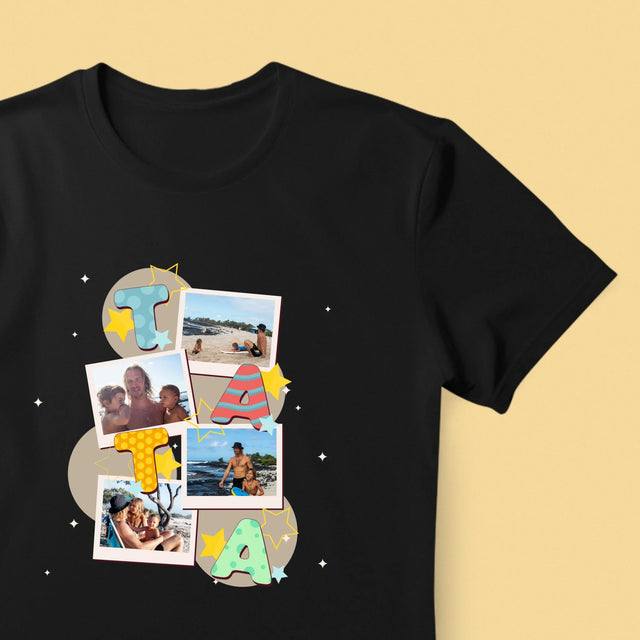 Colaj De Fotografii: Litere Tată - Tricou Pentru Bărbați