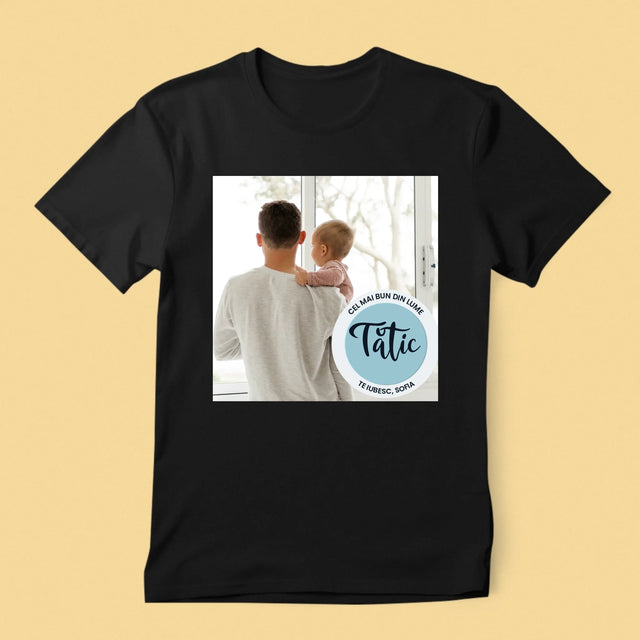 Fotografie Si Semnătură: Cel Mai Bun Tătic Din Lume - Tricou Pentru Bărbați