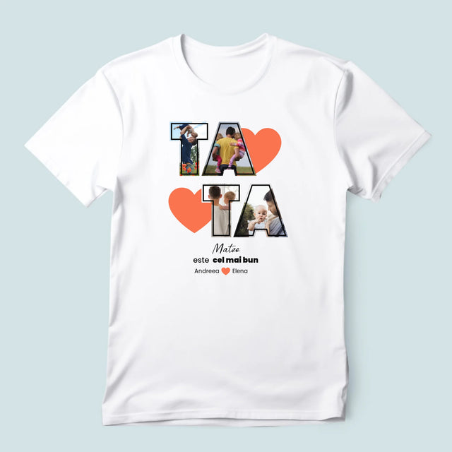 Colaj De Fotografii: Tata Este Cel Mai Bun - Tricou Pentru Bărbați