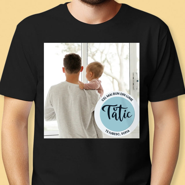 Fotografie Si Semnătură: Cel Mai Bun Tătic Din Lume - Tricou Pentru Bărbați