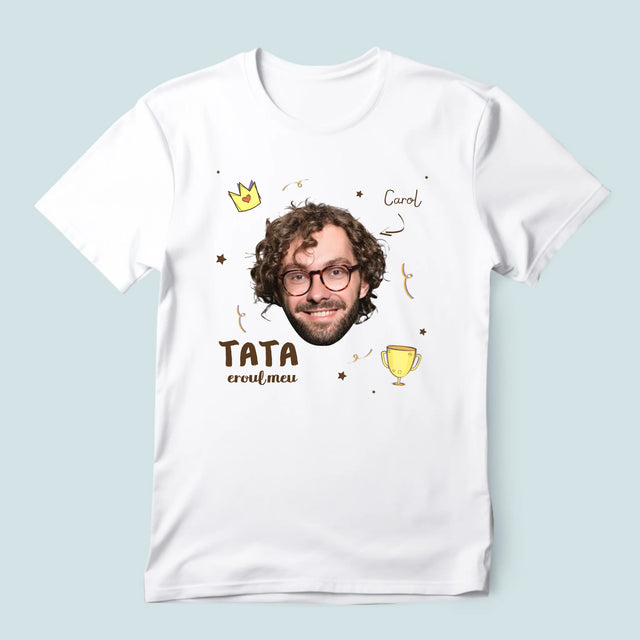 Fotografie Si Semnătură: Tată Erou - Tricou Pentru Bărbați