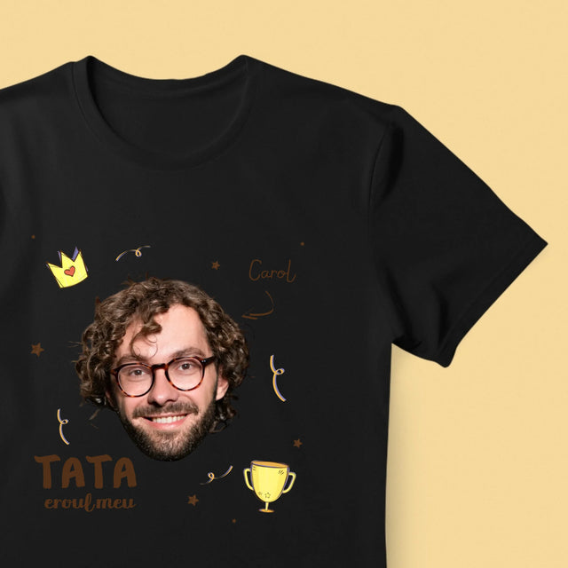 Fotografie Si Semnătură: Tată Erou - Tricou Pentru Bărbați