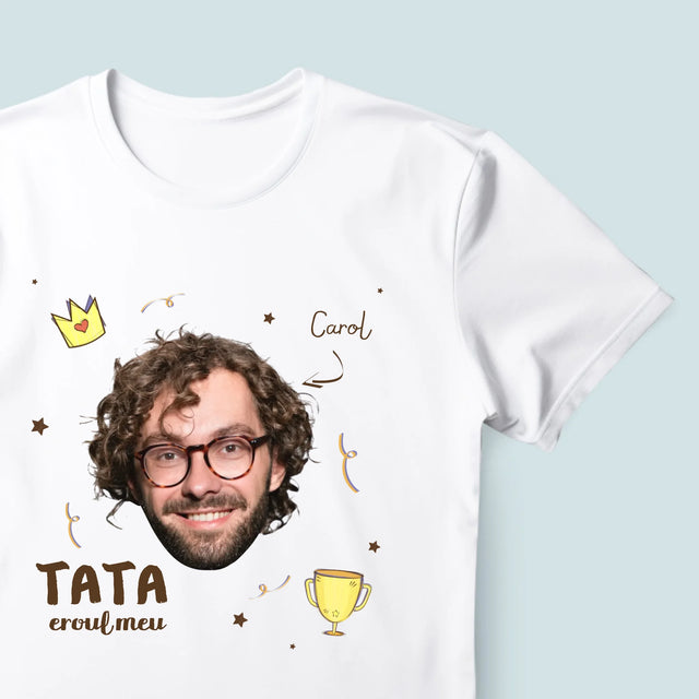 Fotografie Si Semnătură: Tată Erou - Tricou Pentru Bărbați