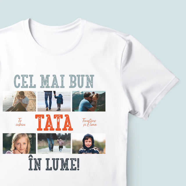 Colaj De Fotografii: Cel Mai Bun Tată Din Lume Fotografii - Tricou Pentru Bărbați