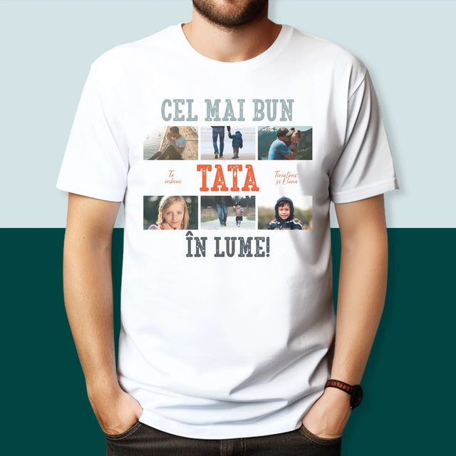 Colaj De Fotografii: Cel Mai Bun Tată Din Lume Fotografii - Tricou Pentru Bărbați