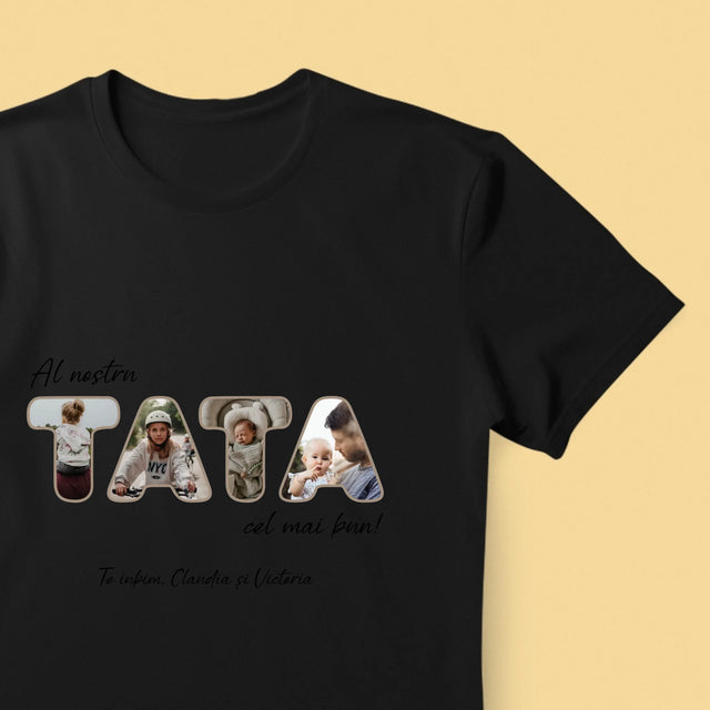 Cuvânt Din Fotografii: Tatăl Nostru Este Cel Mai Bun - Tricou Pentru Bărbați