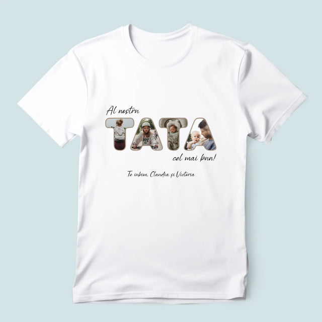 Cuvânt Din Fotografii: Tatăl Nostru Este Cel Mai Bun - Tricou Pentru Bărbați