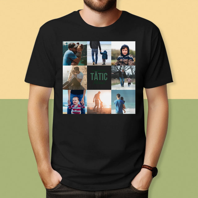 Colaj De Fotografii: Tată De Neînlocuit - Tricou Pentru Bărbați