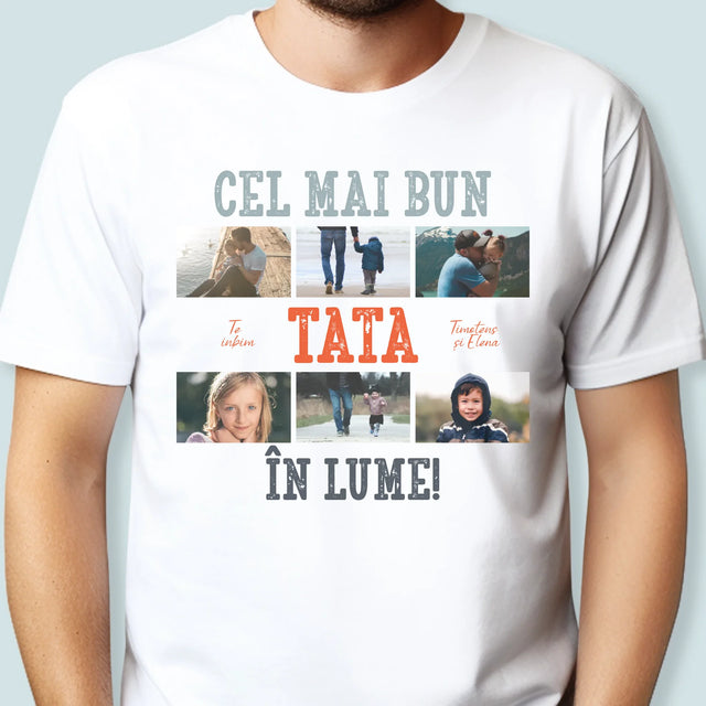 Colaj De Fotografii: Cel Mai Bun Tată Din Lume Fotografii - Tricou Pentru Bărbați