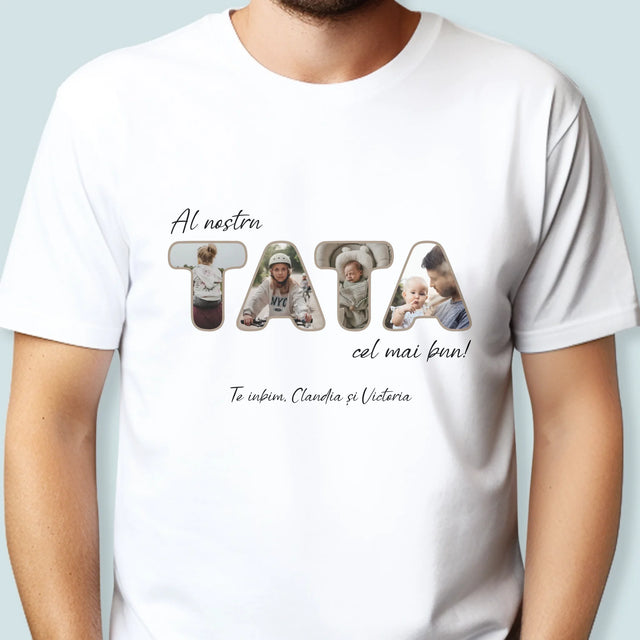 Cuvânt Din Fotografii: Tatăl Nostru Este Cel Mai Bun - Tricou Pentru Bărbați