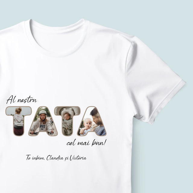 Cuvânt Din Fotografii: Tatăl Nostru Este Cel Mai Bun - Tricou Pentru Bărbați