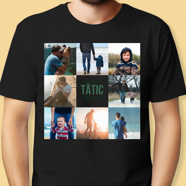 Colaj De Fotografii: Tată De Neînlocuit - Tricou Pentru Bărbați