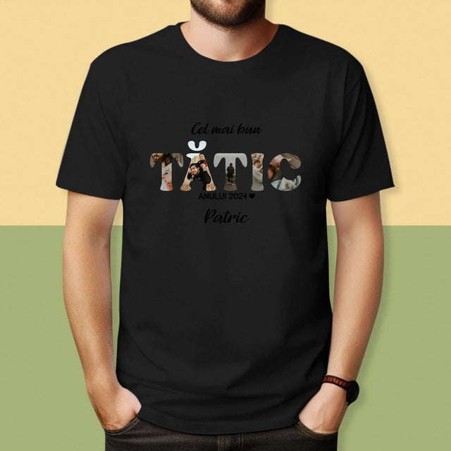 Cuvânt Din Fotografii: Cel Mai Bun Tată Al Anului - Tricou Pentru Bărbați