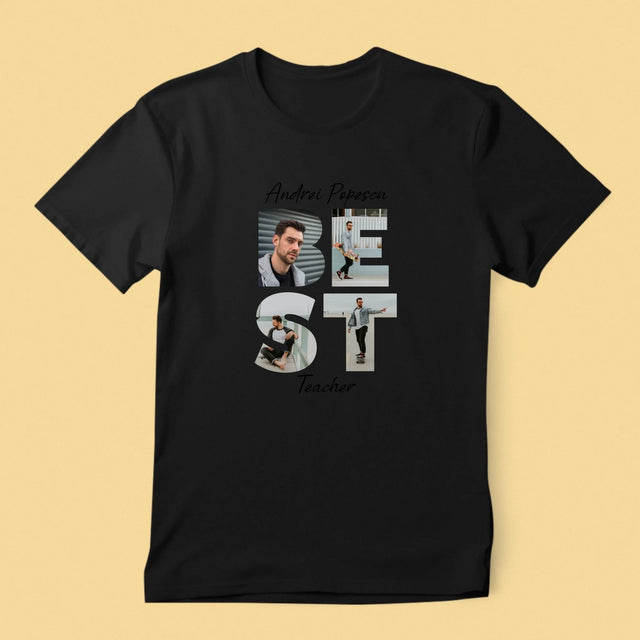 Cuvânt Din Fotografii: Best Teacher - Tricou Pentru Bărbați