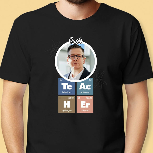 Fotografie Si Semnătură: Teacher Elemente Chimice - Tricou Pentru Bărbați