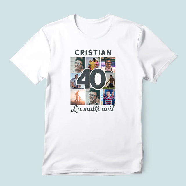 Colaj De Fotografii: 40 De Ani - Tricou Pentru Bărbați