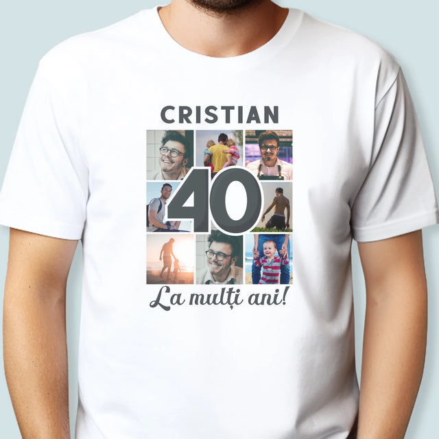 Colaj De Fotografii: 40 De Ani - Tricou Pentru Bărbați
