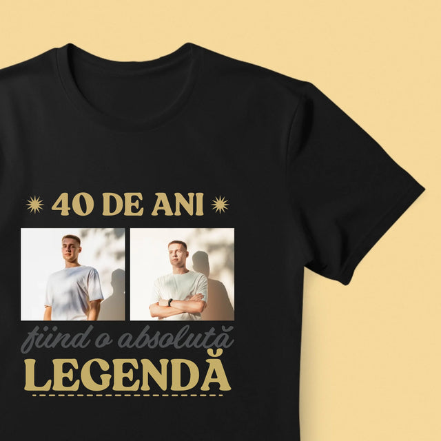 Colaj De Fotografii: 40 De Ani Fiind O Legendă - Tricou Pentru Bărbați