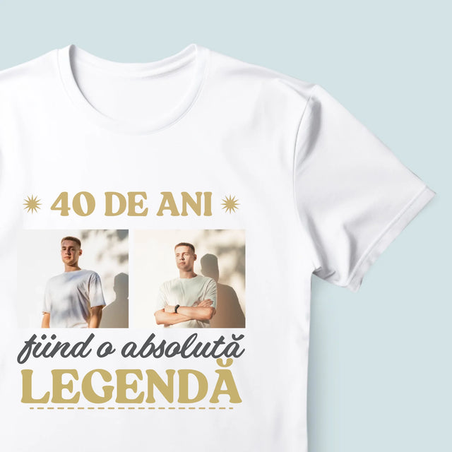 Colaj De Fotografii: 40 De Ani Fiind O Legendă - Tricou Pentru Bărbați