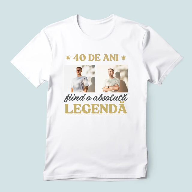 Colaj De Fotografii: 40 De Ani Fiind O Legendă - Tricou Pentru Bărbați