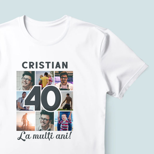 Colaj De Fotografii: 40 De Ani - Tricou Pentru Bărbați