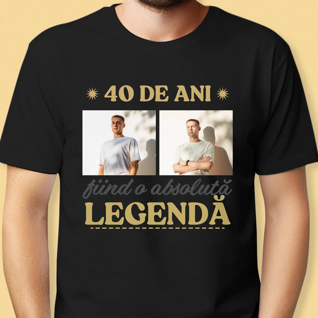Colaj De Fotografii: 40 De Ani Fiind O Legendă - Tricou Pentru Bărbați