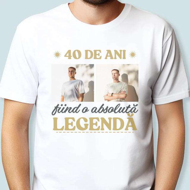 Colaj De Fotografii: 40 De Ani Fiind O Legendă - Tricou Pentru Bărbați