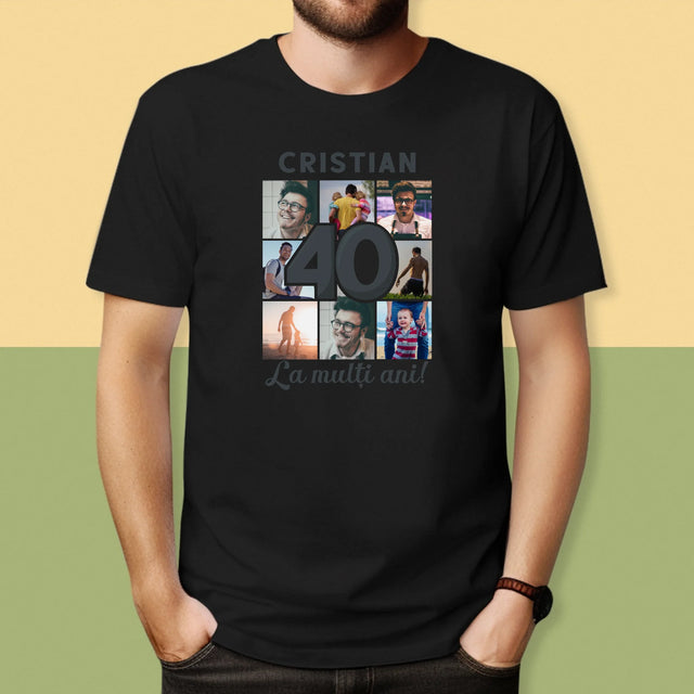 Colaj De Fotografii: 40 De Ani - Tricou Pentru Bărbați