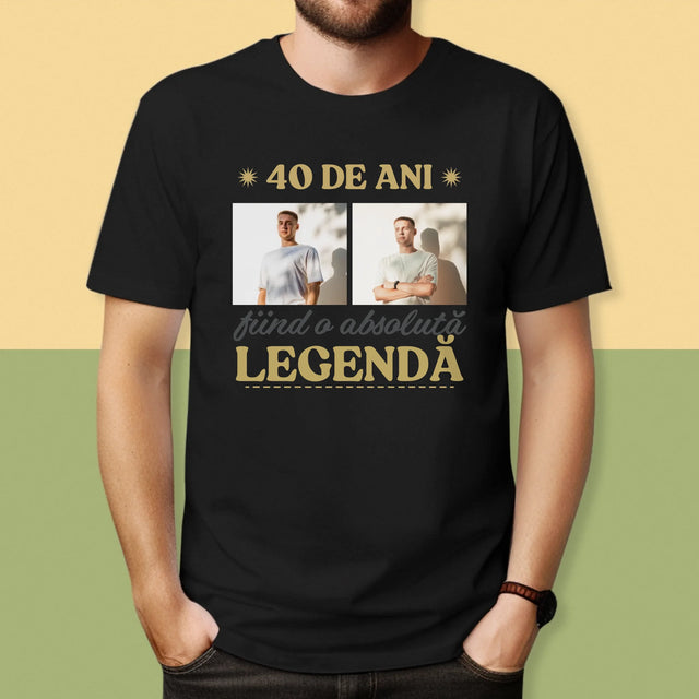 Colaj De Fotografii: 40 De Ani Fiind O Legendă - Tricou Pentru Bărbați