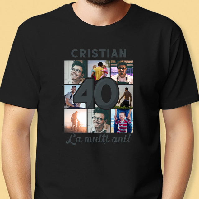 Colaj De Fotografii: 40 De Ani - Tricou Pentru Bărbați