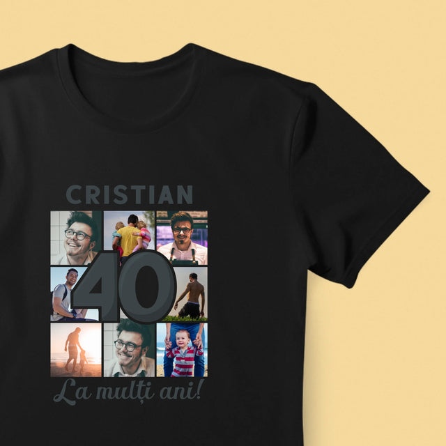 Colaj De Fotografii: 40 De Ani - Tricou Pentru Bărbați