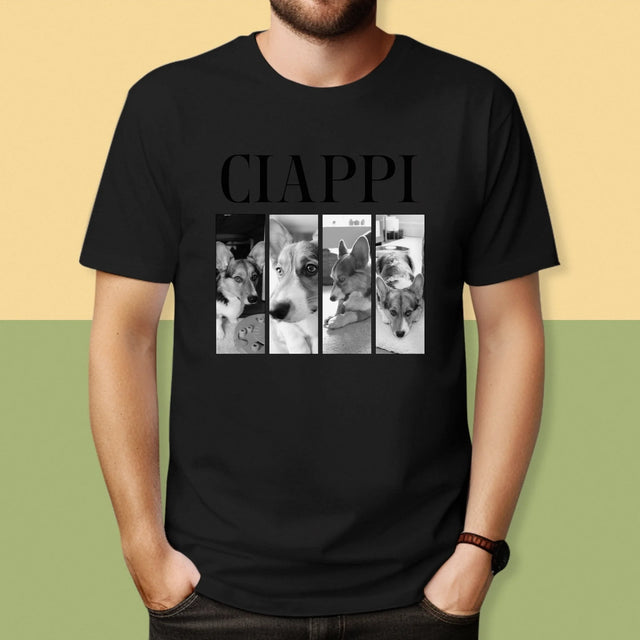 Colaj De Fotografii: Bootleg Clasic Cu Cățeluș - Tricou Pentru Bărbați