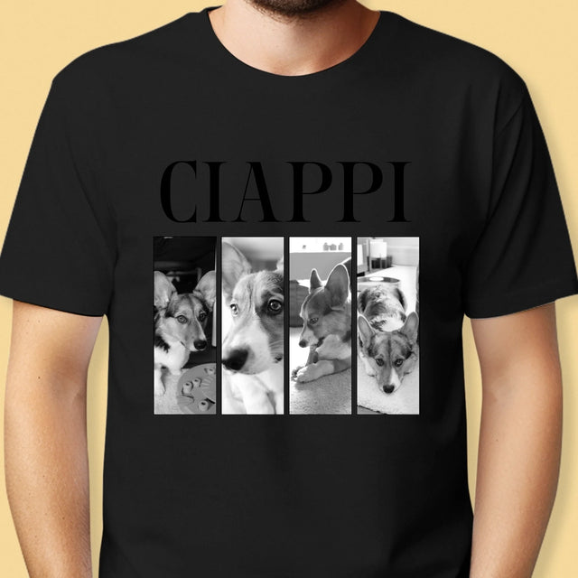 Colaj De Fotografii: Bootleg Clasic Cu Cățeluș - Tricou Pentru Bărbați
