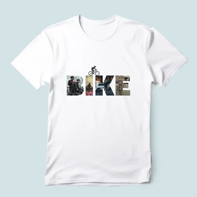 Cuvânt Din Fotografii: Bike - Tricou Pentru Bărbați