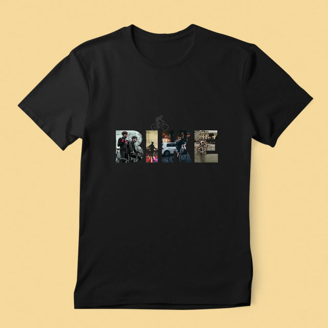 Cuvânt Din Fotografii: Bike - Tricou Pentru Bărbați