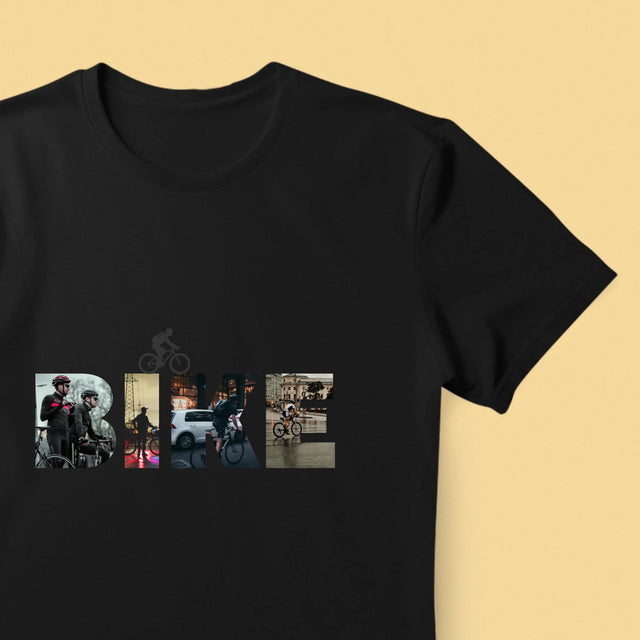Cuvânt Din Fotografii: Bike - Tricou Pentru Bărbați