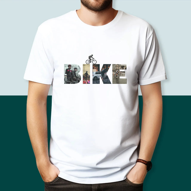 Cuvânt Din Fotografii: Bike - Tricou Pentru Bărbați