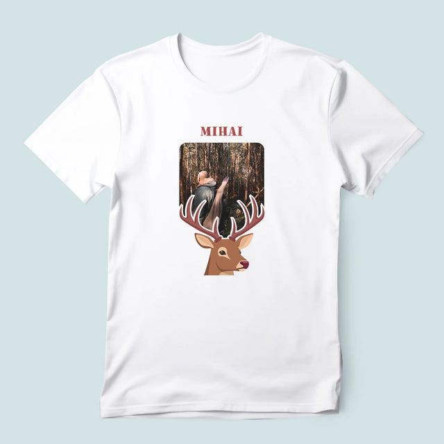 Fotografie Si Semnătură: Cerb - Tricou Pentru Bărbați