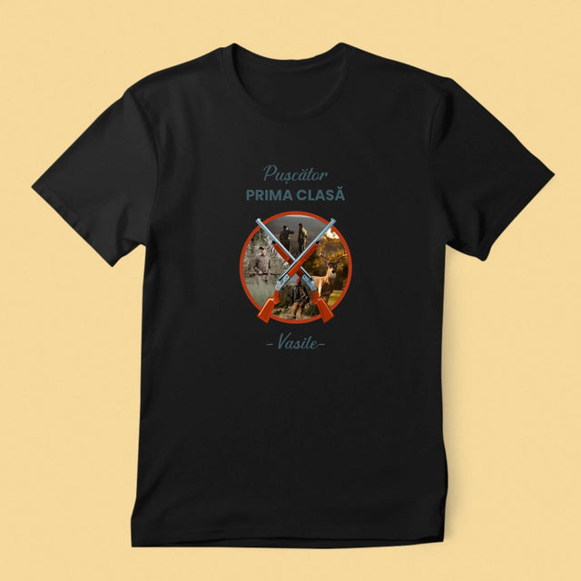 Colaj De Fotografii: Pușcător Prima Clasă - Tricou Pentru Bărbați
