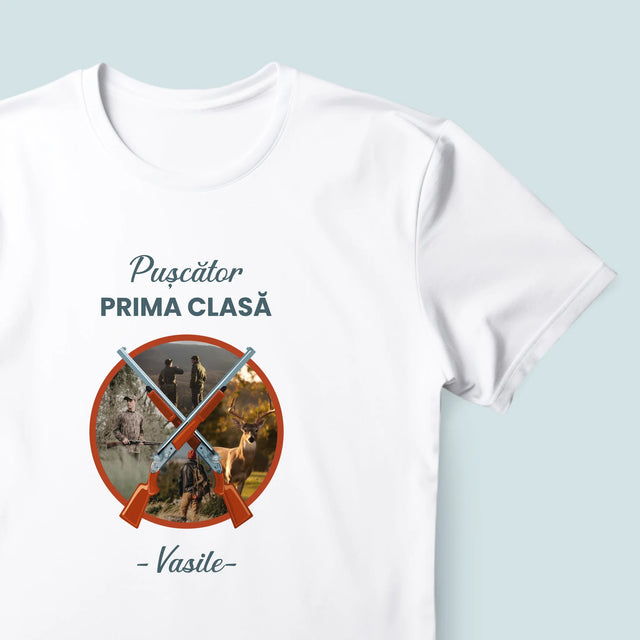 Colaj De Fotografii: Pușcător Prima Clasă - Tricou Pentru Bărbați