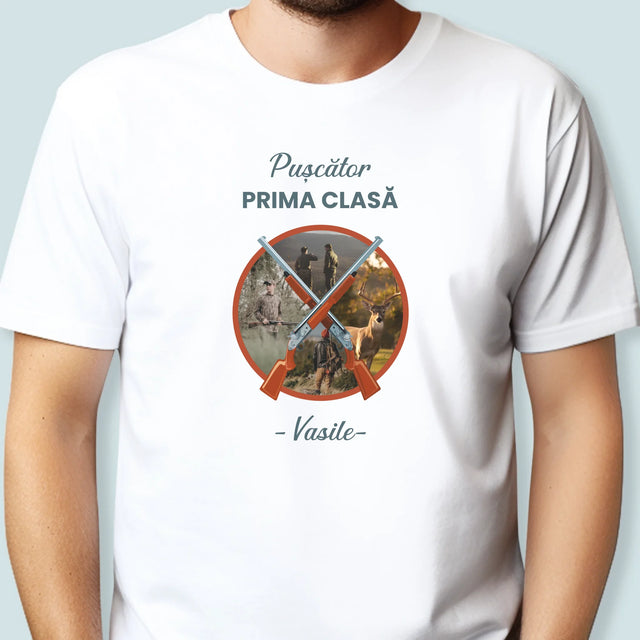 Colaj De Fotografii: Pușcător Prima Clasă - Tricou Pentru Bărbați