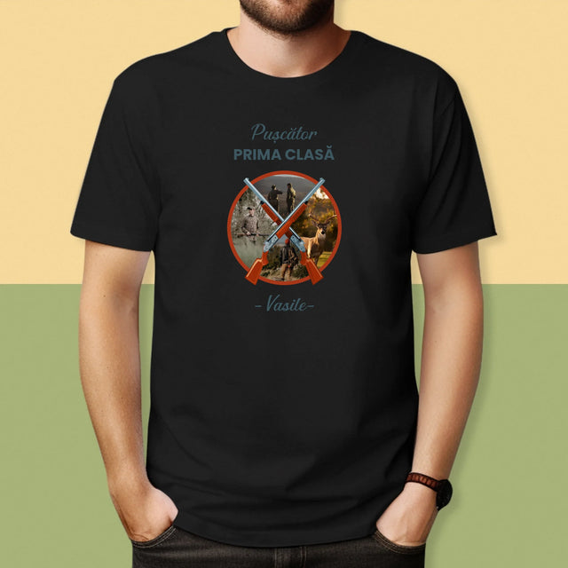 Colaj De Fotografii: Pușcător Prima Clasă - Tricou Pentru Bărbați