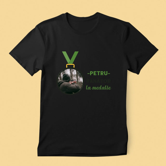 Fotografie Si Semnătură: Vânător La Medalie - Tricou Pentru Bărbați