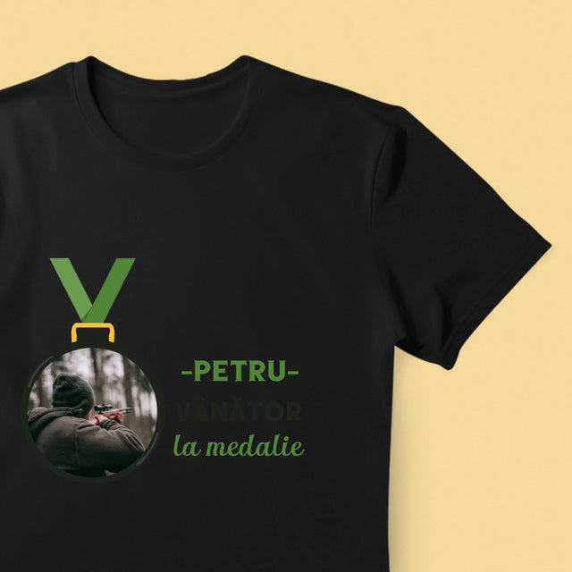 Fotografie Si Semnătură: Vânător La Medalie - Tricou Pentru Bărbați